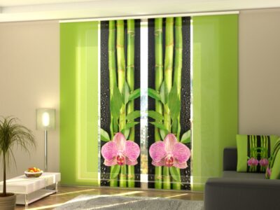 Schiebegardine 4 tlg. Orchids and Bamboo 3