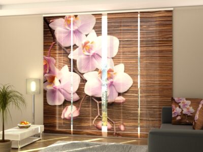 Schiebegardine 4 tlg. Orchids and Tree