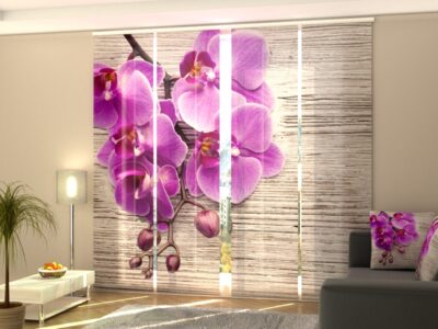 Schiebegardine 4 tlg. Orchids and Tree 2