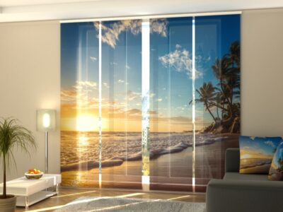 Schiebegardine 4 tlg. Paradise Sunrise