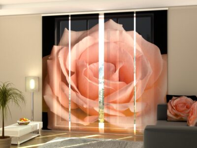 Schiebegardine 4 tlg. Peach Rose