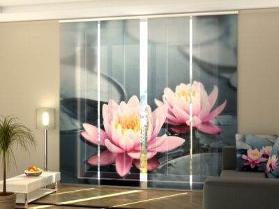 Schiebegardine 4 tlg. Pink Lotus