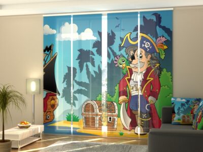 Schiebegardine 4 tlg. Pirate and Treasure
