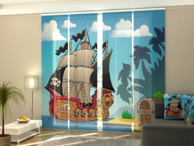 Schiebegardine 4 tlg. Pirate and Treasure 2