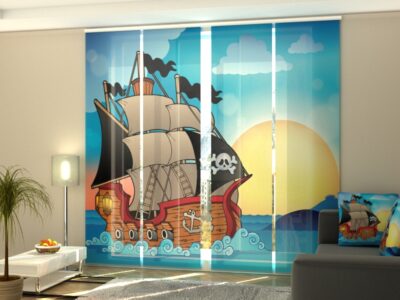 Schiebegardine 4 tlg. Pirates_ Ship