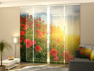 Schiebegardine 4 tlg. Poppies Hill