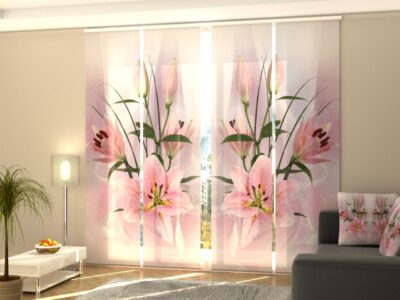 Schiebegardine 4 tlg. Princess Lilies