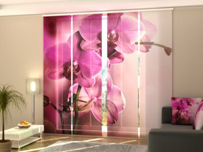 Schiebegardine 4 tlg. Purple Orchid