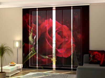 Schiebegardine 4 tlg. Red Heart