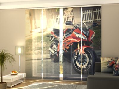 Schiebegardine 4 tlg. Red Motorсycle