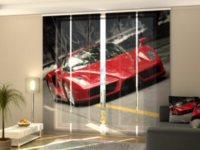 Schiebegardine 4 tlg. Red Supercar
