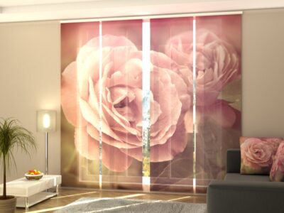 Schiebegardine 4 tlg. Retro Roses