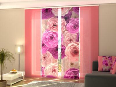 Schiebegardine 4 tlg. Roses Carolina