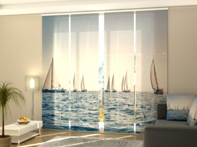 Schiebegardine 4 tlg. Sea and Sailboats