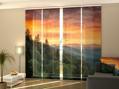 Schiebegardine 4 tlg. Smoky Mountains Sunrise