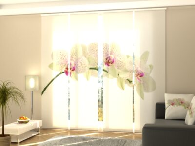 Schiebegardine 4 tlg. Sprig of White Orchid