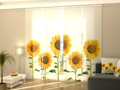 Schiebegardine 4 tlg. Summer Yellow Sunflowers