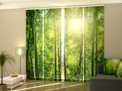 Schiebegardine 4 tlg. Sun in Bamboo Forest