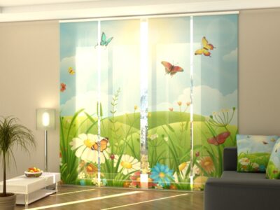 Schiebegardine 4 tlg. Sunny Meadow