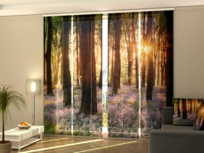 Schiebegardine 4 tlg. Sunrise in the Beautiful Spring Forest