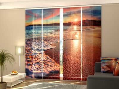 Schiebegardine 4 tlg. Sunset over Waves