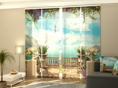 Schiebegardine 4 tlg. Terrace by the Sea
