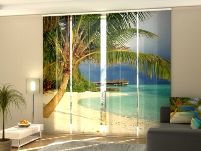 Schiebegardine 4 tlg. Tropical Beach with Palms