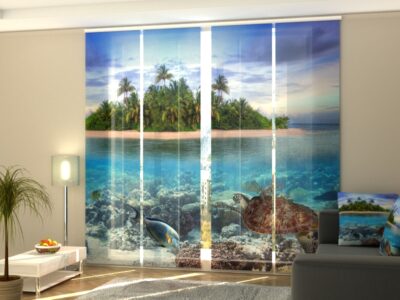 Schiebegardine 4 tlg. Tropical Island of Maldives