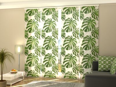 Schiebegardine 4 tlg. Tropical Palm Leaves