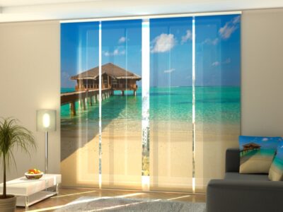 Schiebegardine 4 tlg. Tropical beach at Maldives