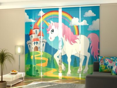 Schiebegardine 4 tlg. Unicorn