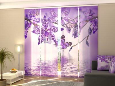 Schiebegardine 4 tlg. Violet Orchid