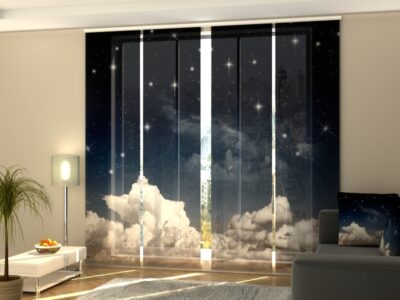 Schiebegardine 4 tlg. Watercolor Fantasy Night Sky