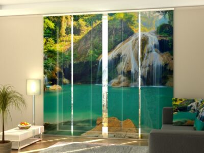 Schiebegardine 4 tlg. Waterfall in Forest Jungle