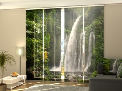Schiebegardine 4 tlg. Waterfall in Indonesia