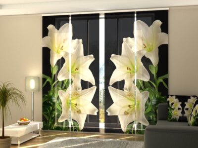 Schiebegardine 4 tlg. White Lilies 2