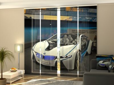 Schiebegardine 4 tlg. White Supercar