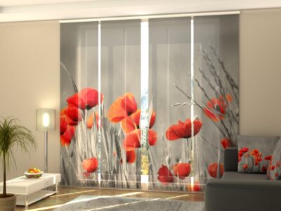 Schiebegardine 4 tlg. Wild Poppies