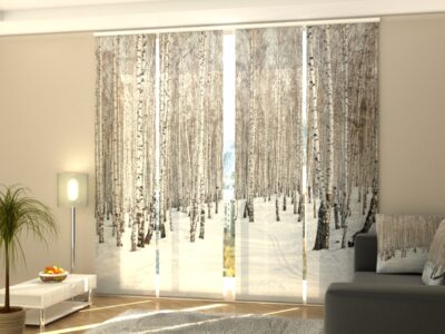 Schiebegardine 4 tlg. Winter Birch Forest