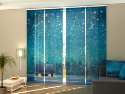 Schiebegardine 4 tlg. Winter Starry Sky