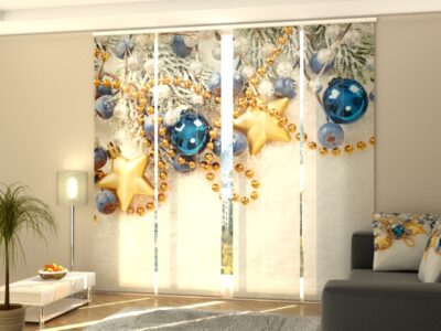Schiebegardine 4 tlg. Xmas Decorations on the Snow
