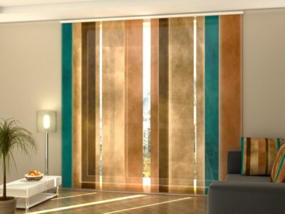 Schiebegardine 4 tlg. Abstract Stripes in Pastel Colors