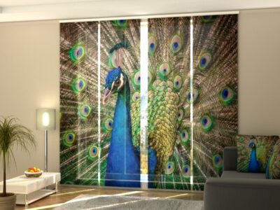 Schiebegardine 4 tlg. Amazing Peacock