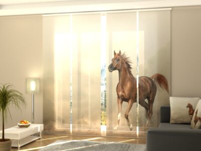 Schiebegardine 4 tlg. Arabian Stallion in Prairies