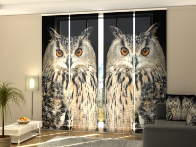 Schiebegardine 4 tlg. Attentive Owl