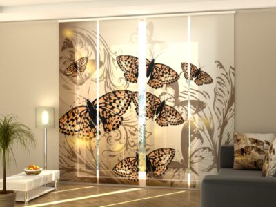 Schiebegardine 4 tlg. Beautiful Butterflies