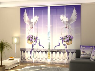 Schiebegardine 4 tlg. Beautiful Dove