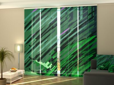 Schiebegardine 4 tlg. Beautiful Green Illustration
