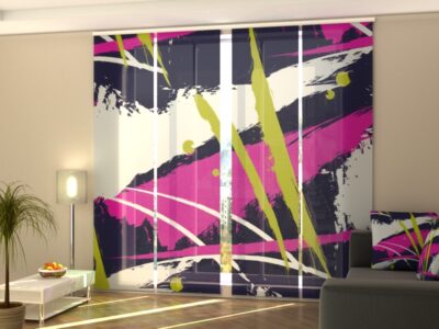Schiebegardine 4 tlg. Bright Watercolor Abstraction
