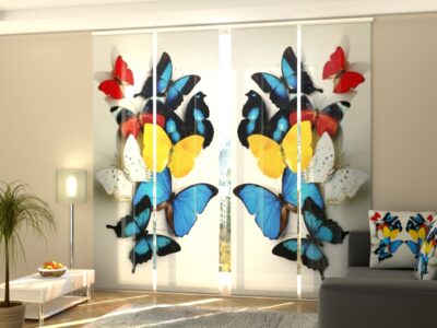 Schiebegardine 4 tlg. Colorful Butterflies